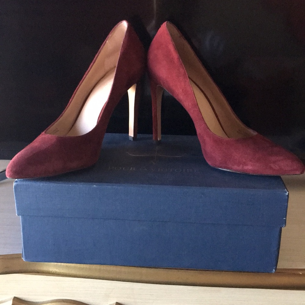 Burgundy Suede Pumps